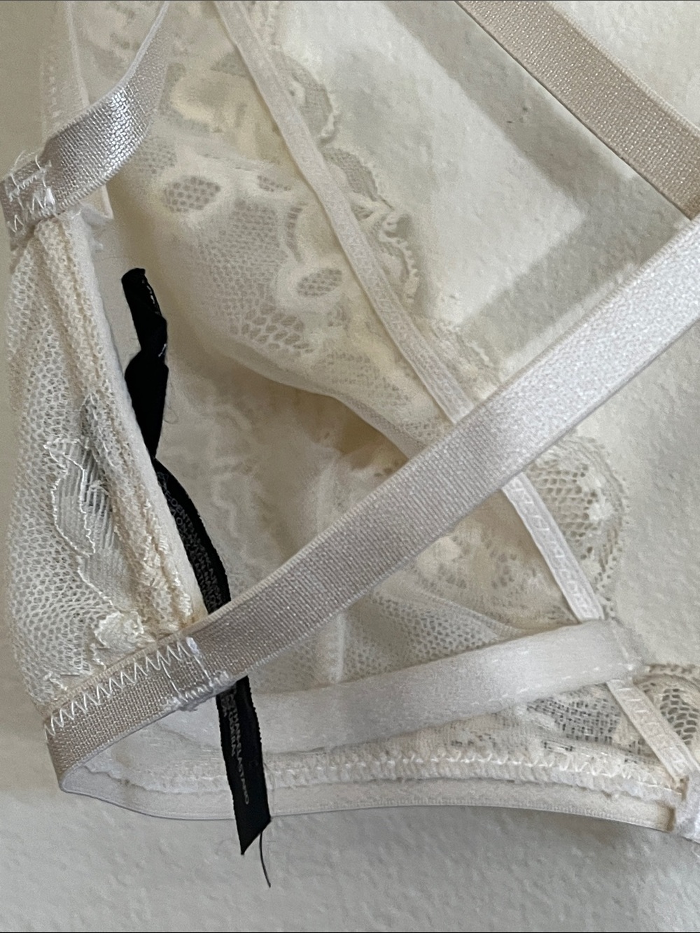 Urban Outfitters Cream Lace Bralette with Crisscross Detail - Picture 7 of 9